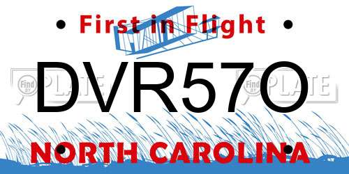 DVR57O North Carolina License Plate