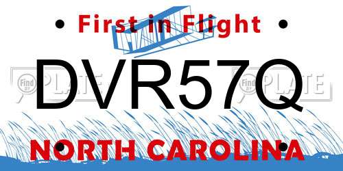 DVR57Q North Carolina License Plate