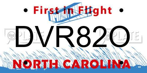 DVR82O North Carolina License Plate