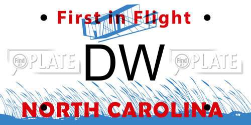DW North Carolina License Plate