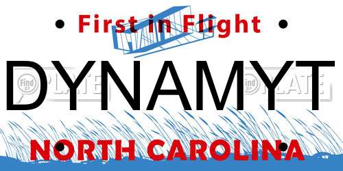 DYNAMYT North Carolina License Plate