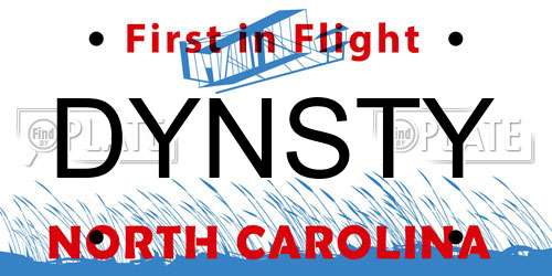 DYNSTY North Carolina License Plate