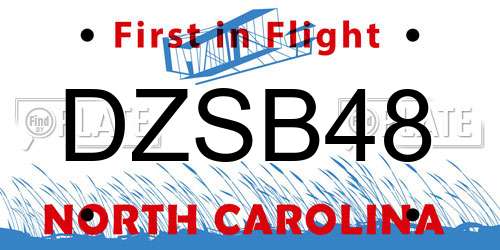 DZSB48 North Carolina License Plate
