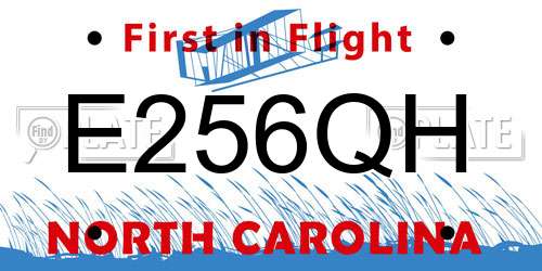 E256QH North Carolina License Plate