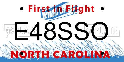 E48SSO North Carolina License Plate