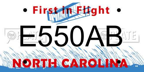 E550AB North Carolina License Plate