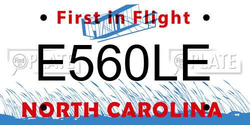 E560LE North Carolina License Plate