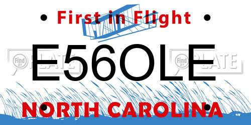 E56OLE North Carolina License Plate
