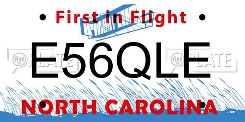 E56QLE North Carolina License Plate