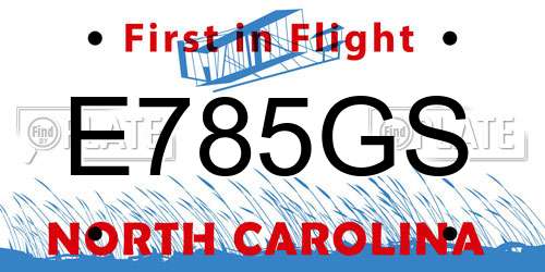 E785GS North Carolina License Plate