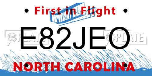 E82JEO North Carolina License Plate