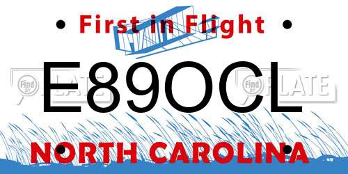 E89OCL North Carolina License Plate