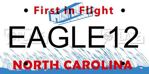 EAGLE12 North Carolina License Plate