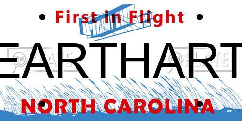EARTHART North Carolina License Plate