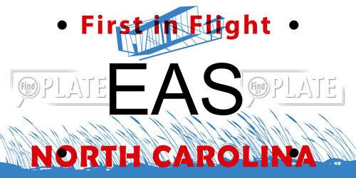 EAS North Carolina License Plate