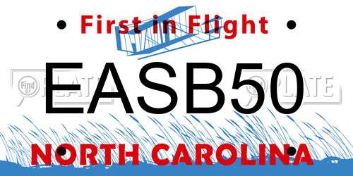 EASB50 North Carolina License Plate