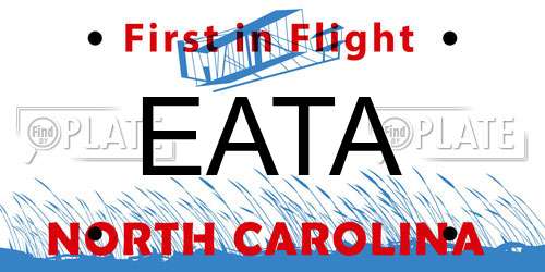 EATA North Carolina License Plate