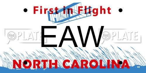 EAW North Carolina License Plate
