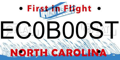 EC0B00ST North Carolina License Plate
