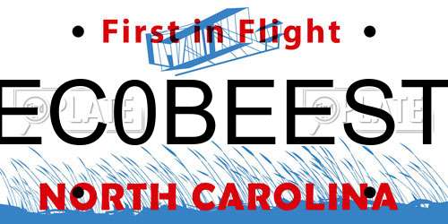 EC0BEEST North Carolina License Plate