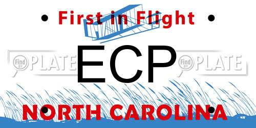 ECP North Carolina License Plate