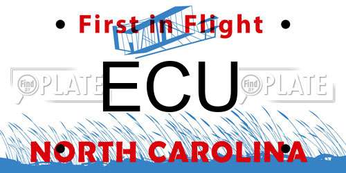ECU North Carolina License Plate