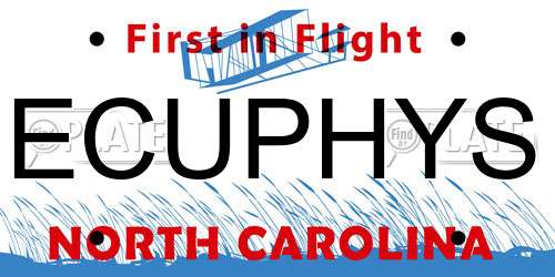 ECUPHYS North Carolina License Plate