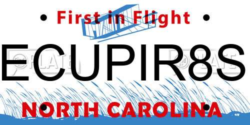 ECUPIR8S North Carolina License Plate