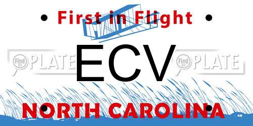 ECV North Carolina License Plate
