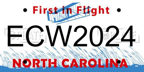 ECW2024 North Carolina License Plate