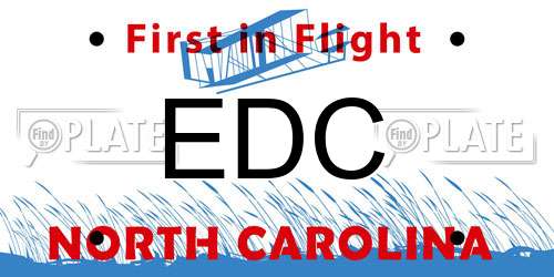 EDC North Carolina License Plate