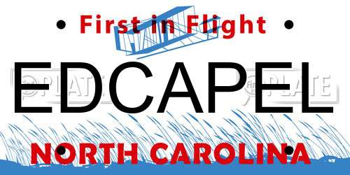 EDCAPEL North Carolina License Plate