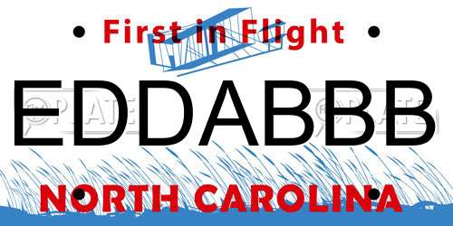 EDDABBB North Carolina License Plate