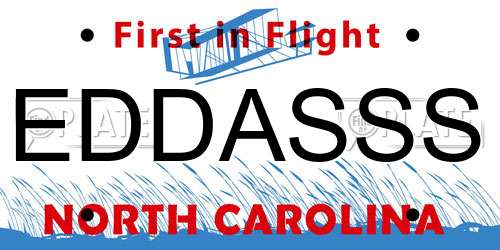 EDDASSS North Carolina License Plate