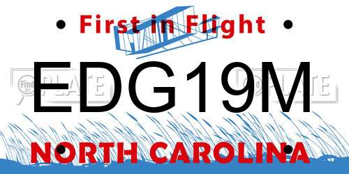 EDG19M North Carolina License Plate
