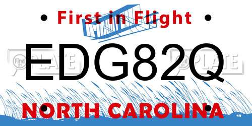 EDG82Q North Carolina License Plate
