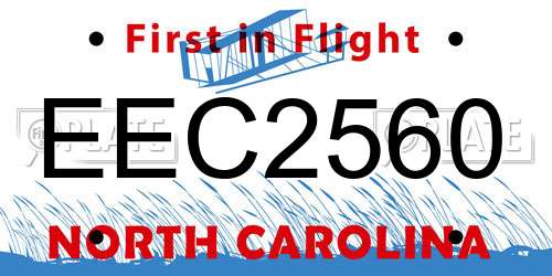 EEC2560 North Carolina License Plate