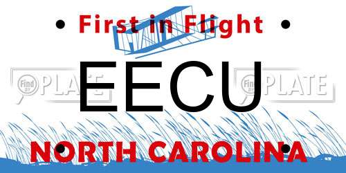 EECU North Carolina License Plate