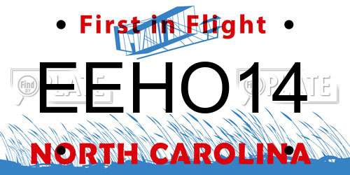 EEHO14 North Carolina License Plate