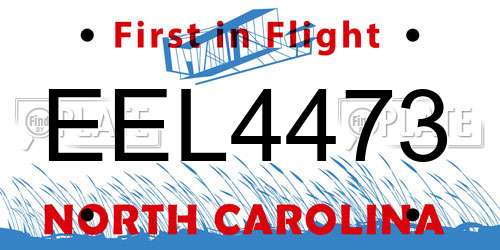 EEL4473 North Carolina License Plate
