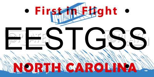 EESTGSS North Carolina License Plate