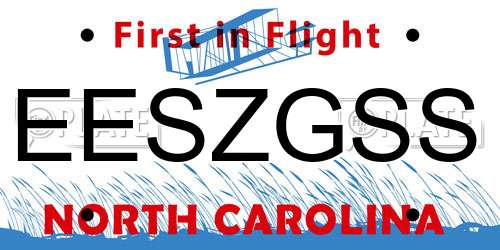 EESZGSS North Carolina License Plate