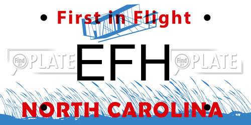 EFH North Carolina License Plate