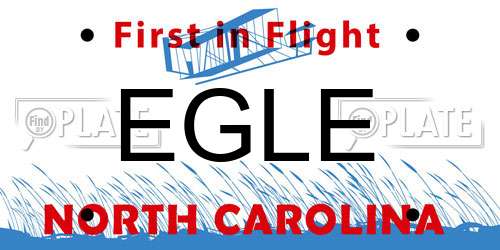 EGLE North Carolina License Plate