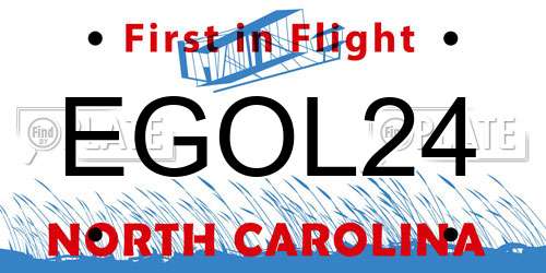 EGOL24 North Carolina License Plate