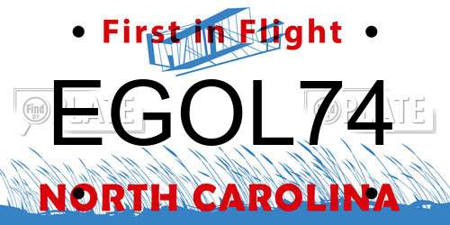EGOL74 North Carolina License Plate