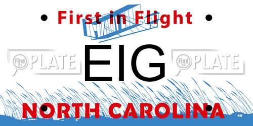 EIG North Carolina License Plate