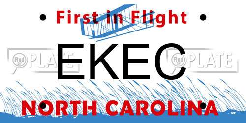 EKEC North Carolina License Plate