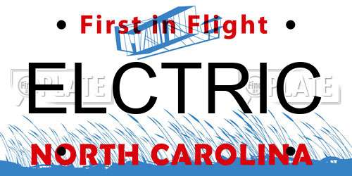 ELCTRIC North Carolina License Plate
