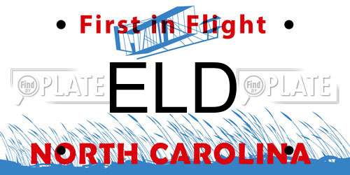 ELD North Carolina License Plate